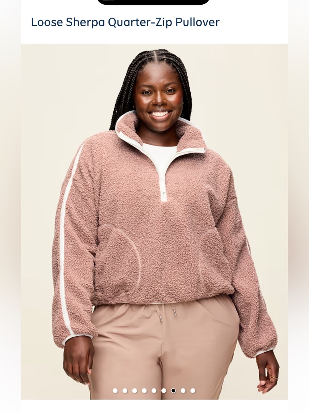 Old Navy Size 2XL- Loose Sherpa Quarter-Zip Pullover